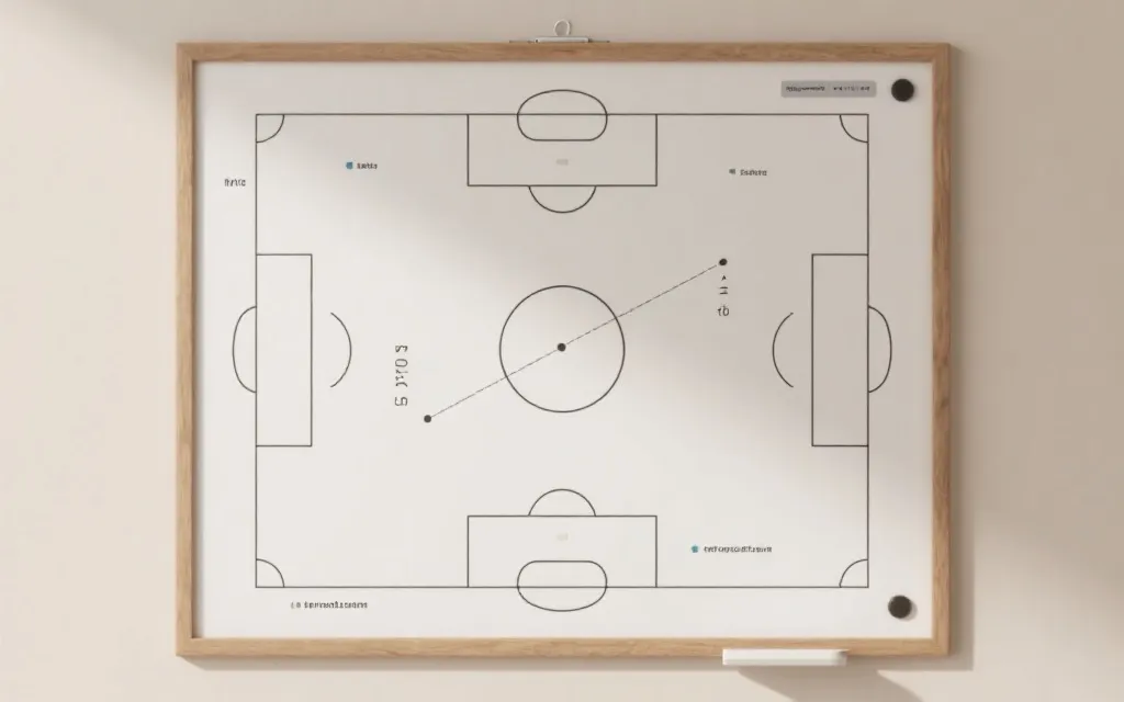 足球战术板与概率图叠加的视觉，体现模型预测与主观判断的差异